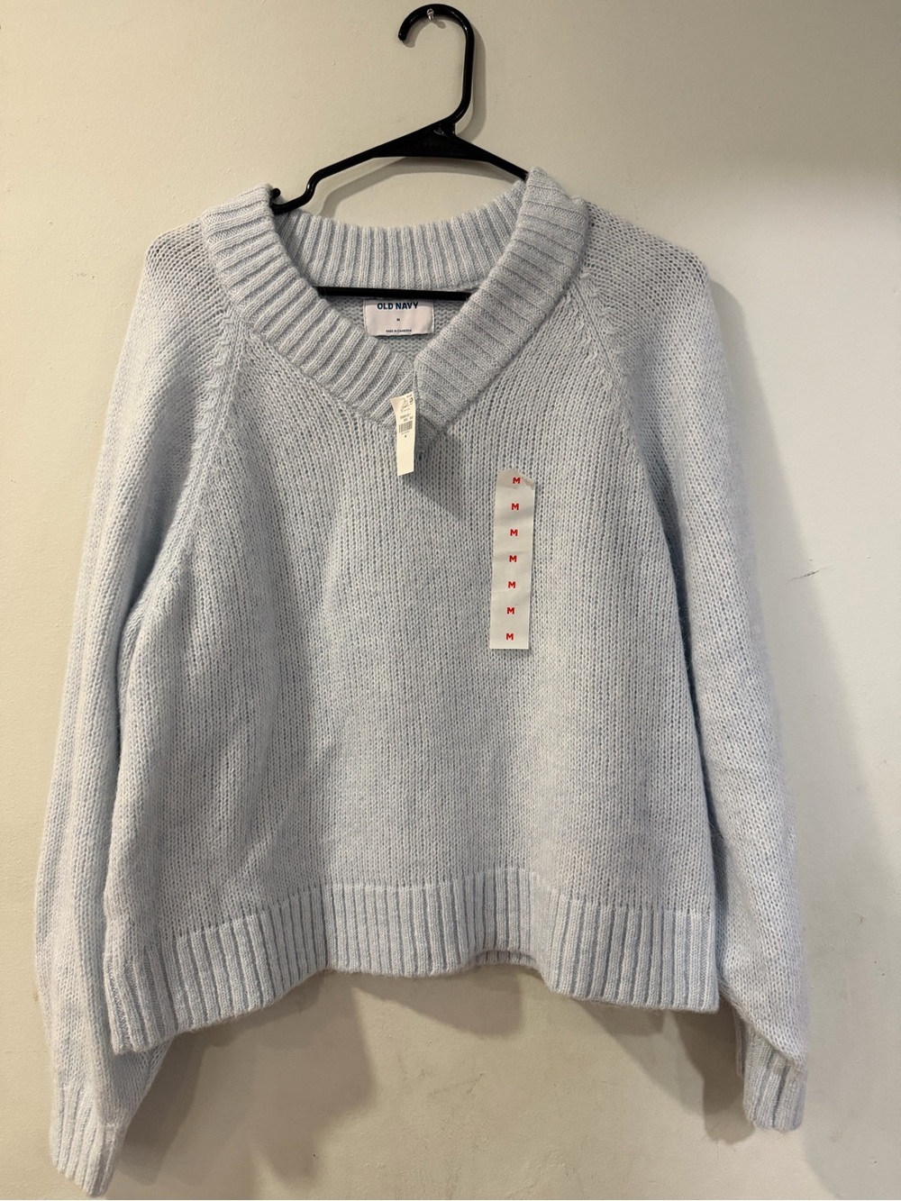 Old Navy Pale Blue V-Neck Knit Sweater